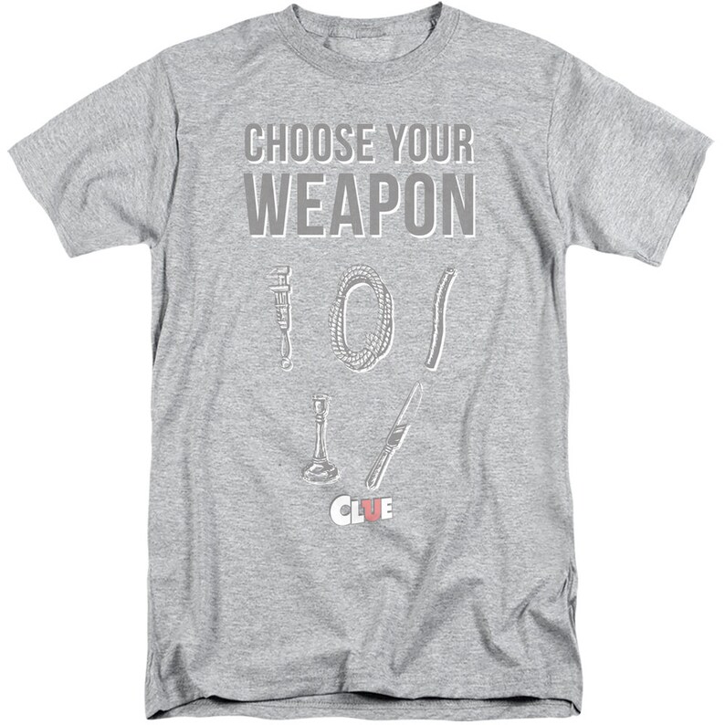 Clue Choose Your Weapon Athletic Heather Shirts Etsy