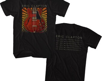 Eric Clapton Guitar Circles Black Front & Back Shirts