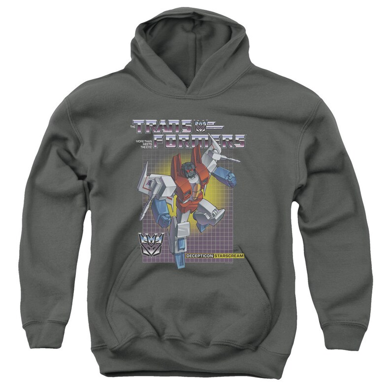 Transformers Starscream Kid/'s Charcoal T-Shirts