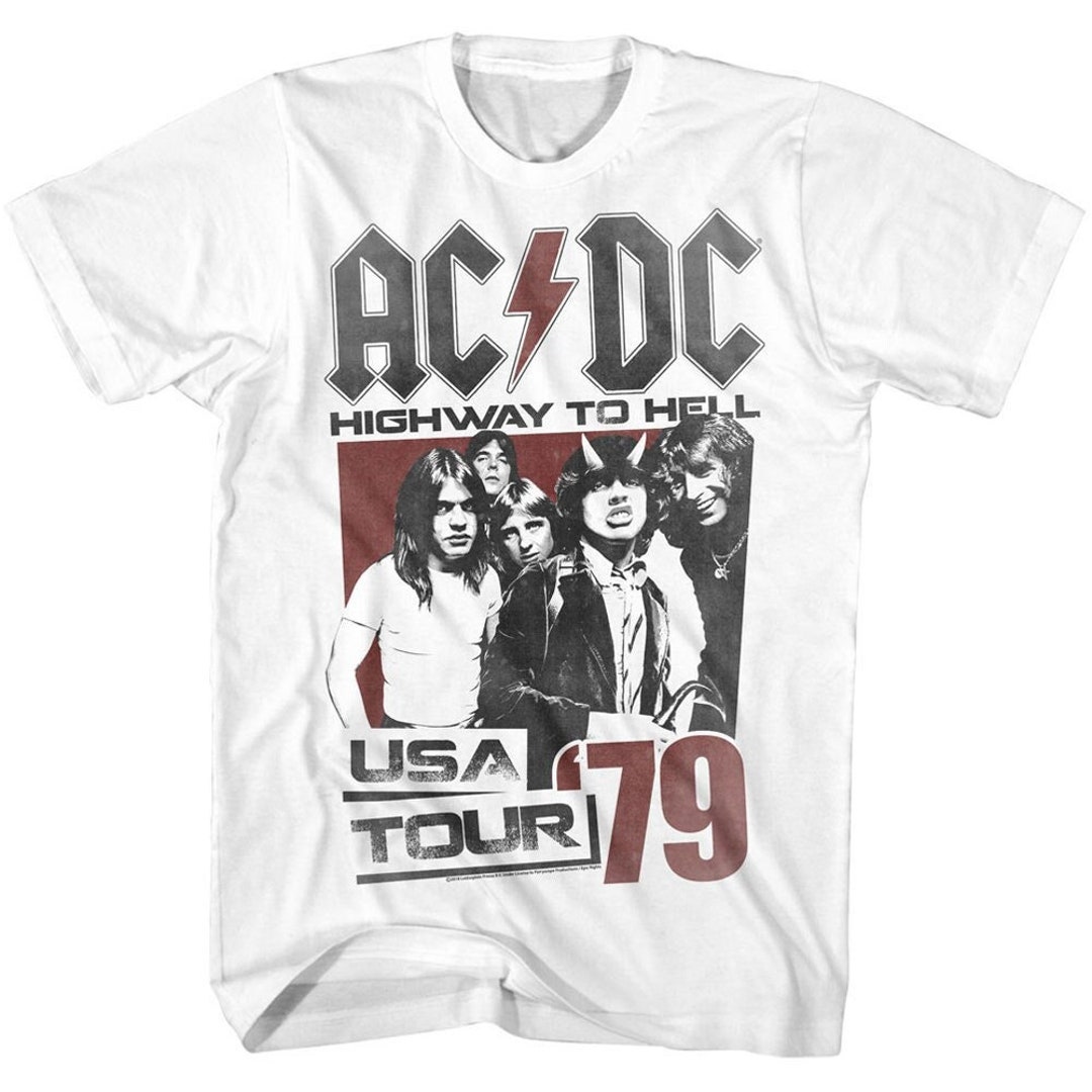 AC/DC Highway to Hell Tour '79 White Shirts - Etsy