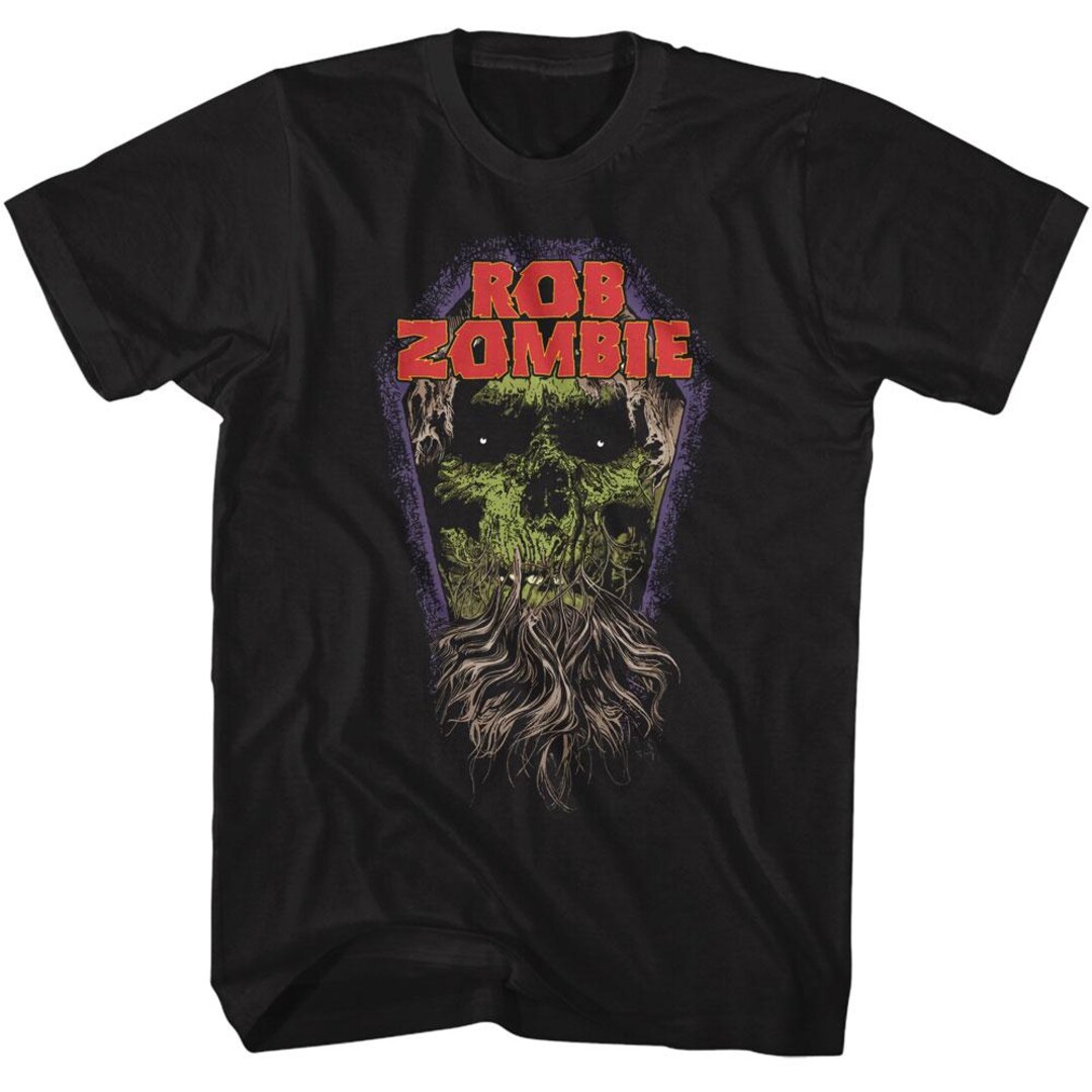 Officially Licensed Rob Zombie T-shirt: Coffin Zombie Heavy Cotton