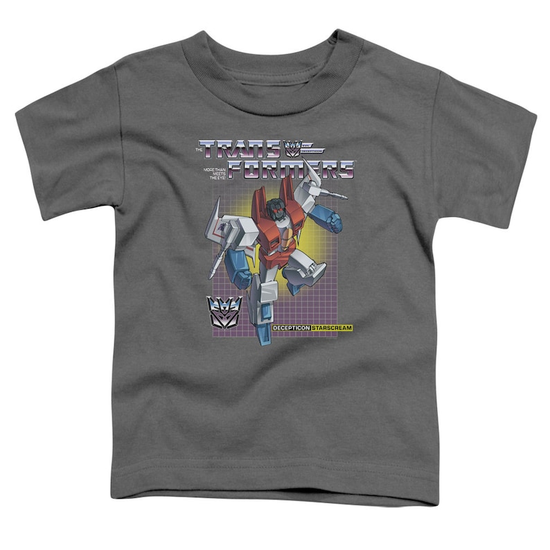 Transformers Starscream Kid/'s Charcoal T-Shirts