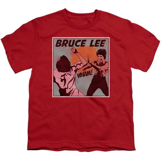 Bruce Lee Comic Panel Kid's Red T-shirts | Etsy