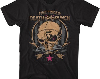 Five Finger Death Punch Shirt Metal Band Tee Skull Graphic Unisex Rock Music Fan Gift Shirt