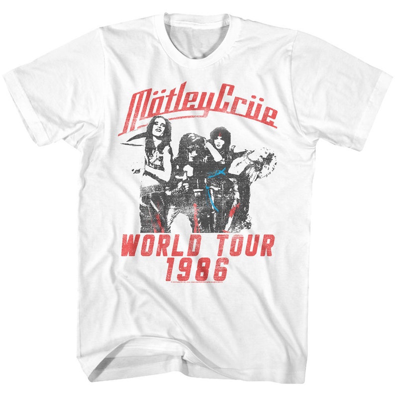 Motley Crue World Tour 86 White Shirts - Etsy