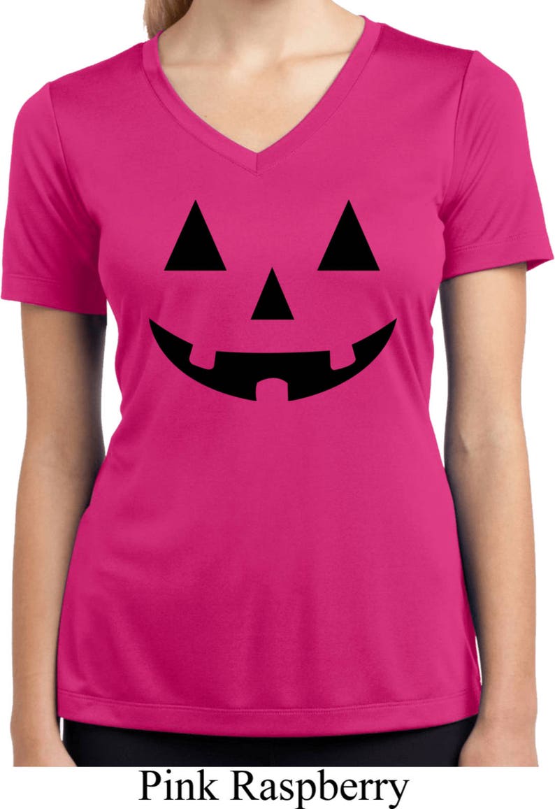 Ladies Halloween Shirt Black Jack O Lantern Moisture Wicking | Etsy