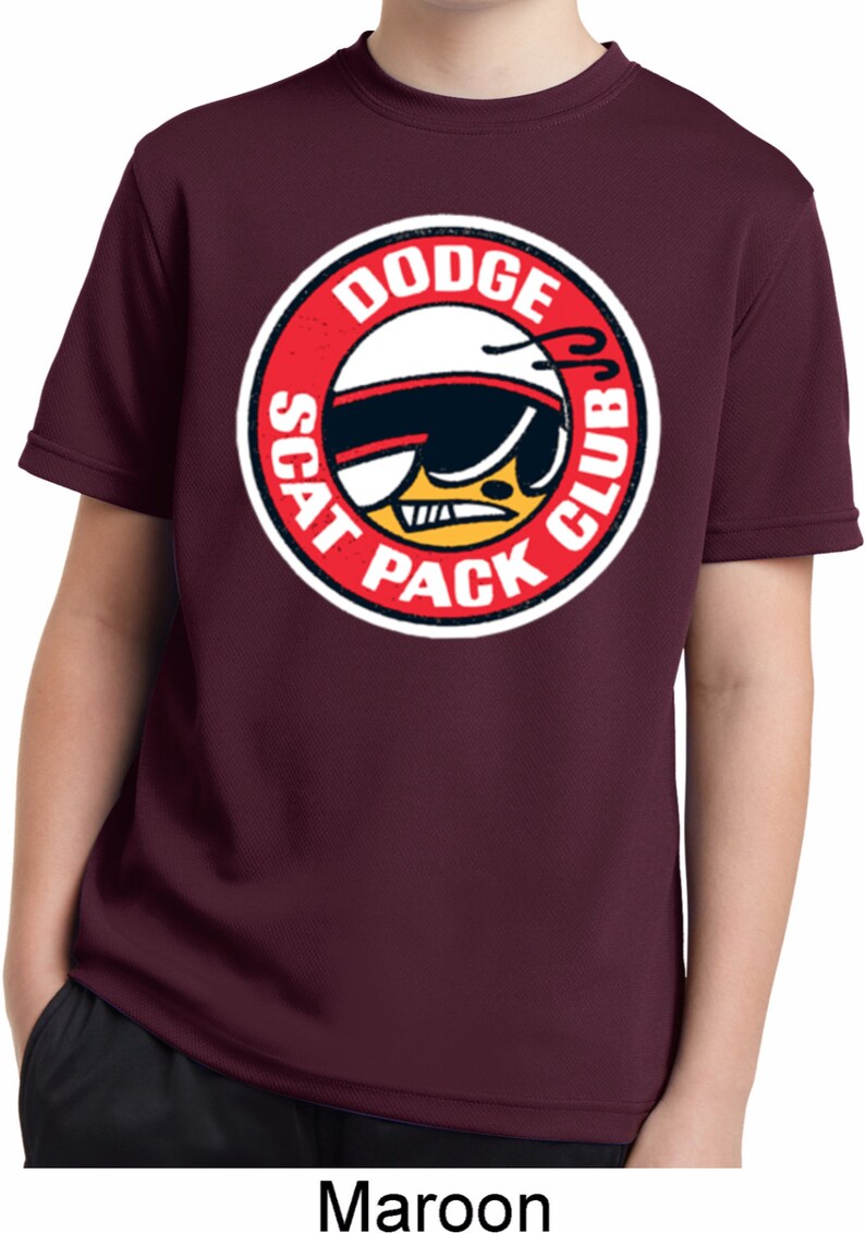 Dodge Scat Pack Club Kid/'s Moisture Wicking Tee T-Shirt 20339HD2-YST340