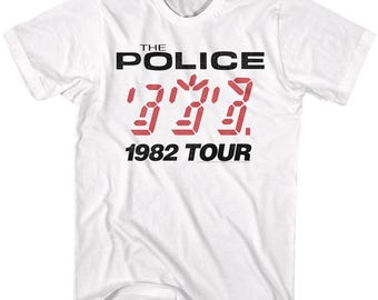 1983 the Police MTV North American Men's Tshirt Size USA Unisex