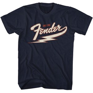 Fender Bolt Logo Navy Blue Shirts