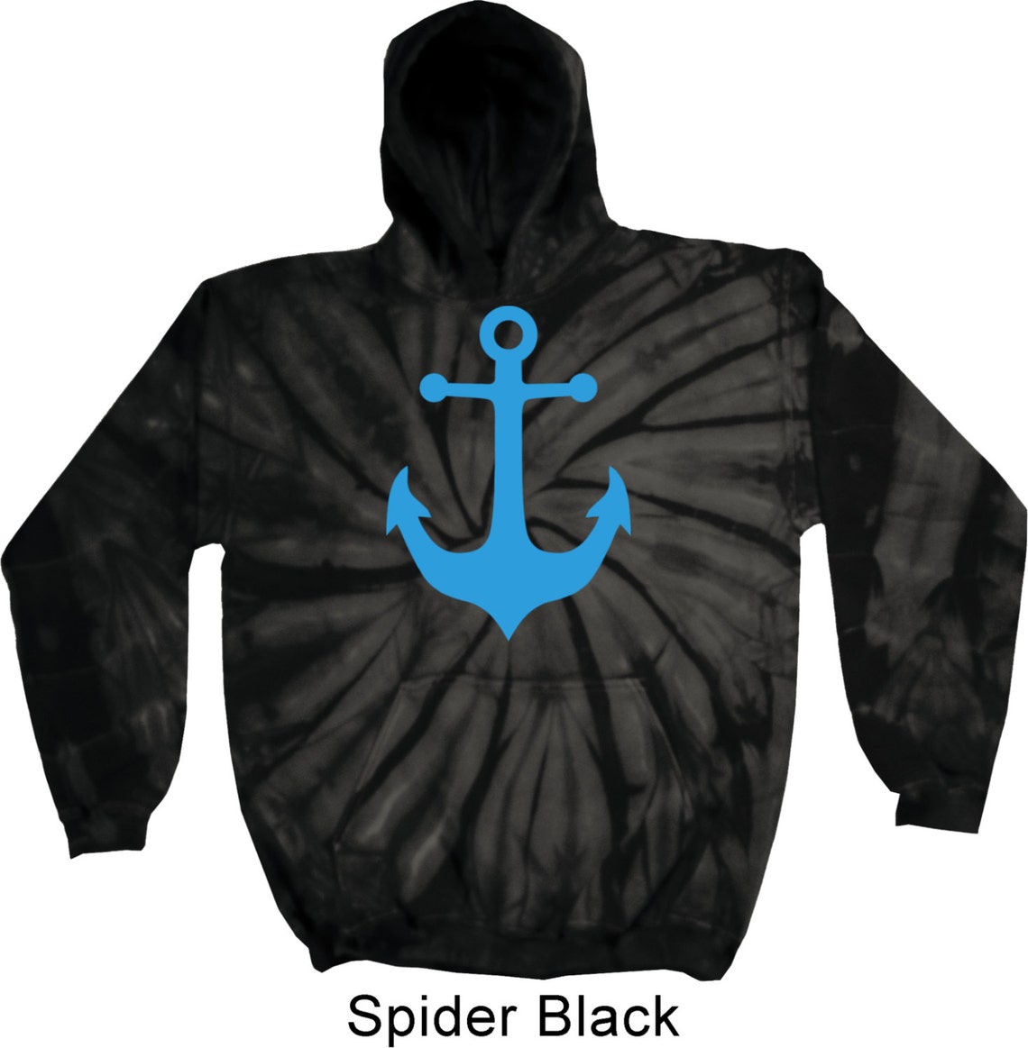 Men's Sailing Hoodie Blue Anchor Cruise Tie Dye Hoody Etsy