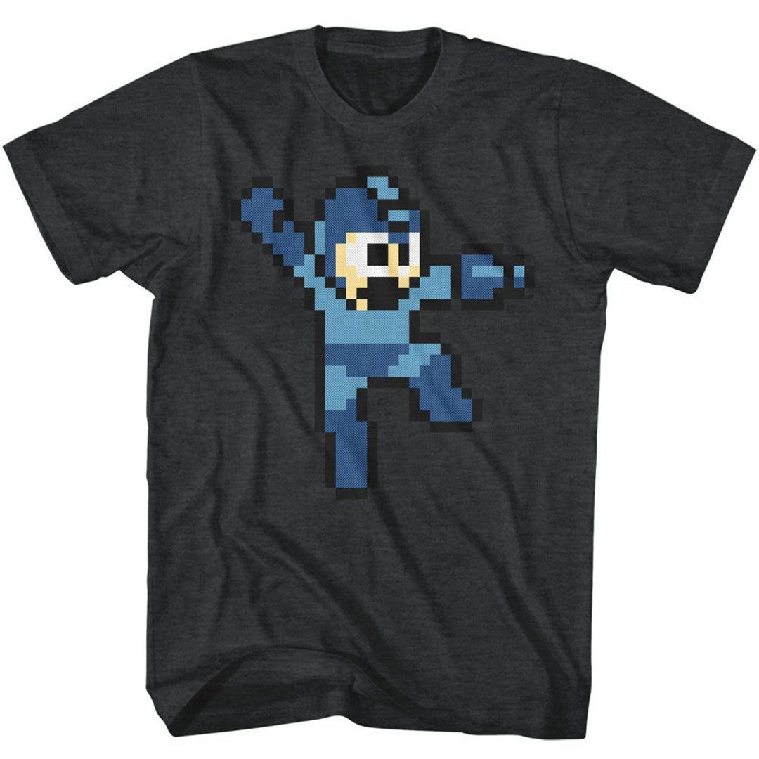 Meman Clothes Mega Man Jumpman Heather Black Shirts - Etsy