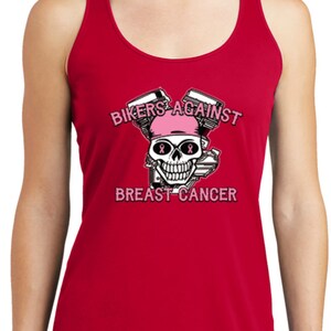 Bikers Against Breast Cancer Ladies Breast Cancer Awareness Dry Wicking Racerback 17858-LST356 image 7