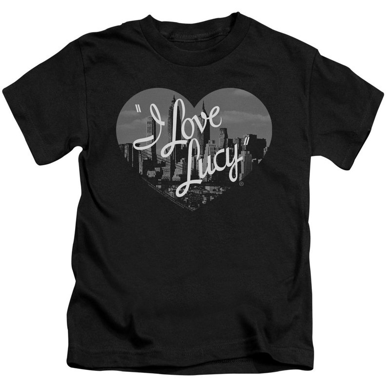 I Love Lucy Black and White City Logo Kid's Black T-shirts - Etsy