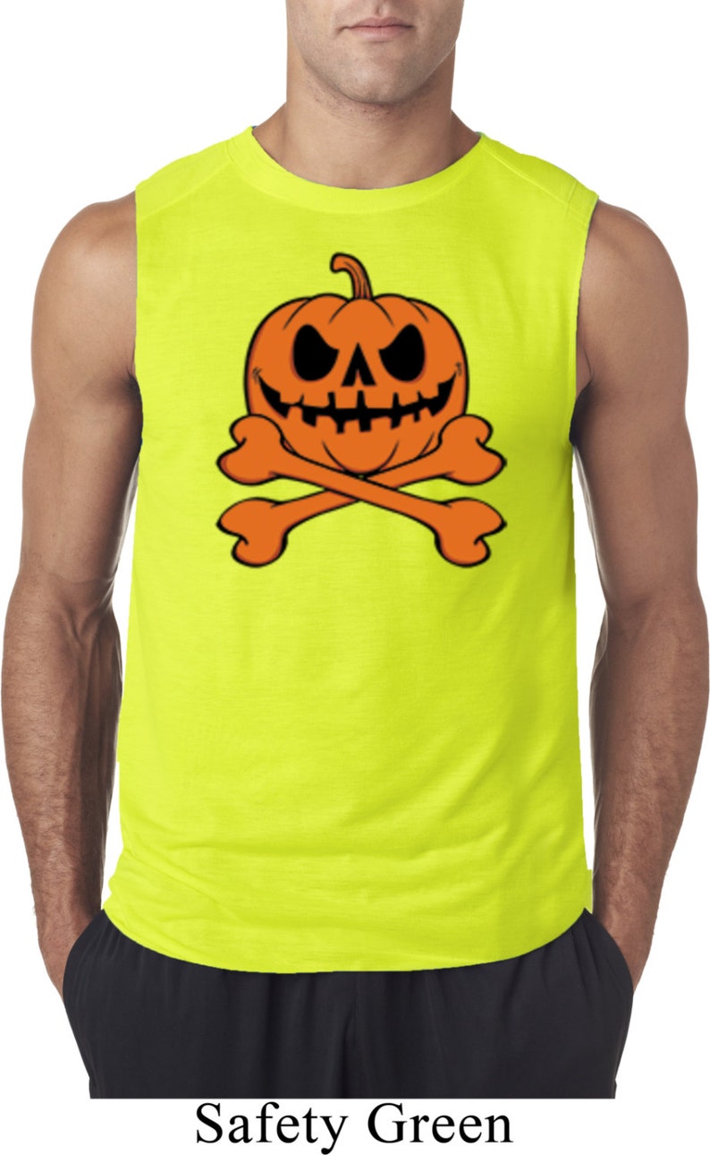 Men/'s Halloween Shirt Pumpkin Skeleton Sleeveless Tee T-Shirt 18774-42700
