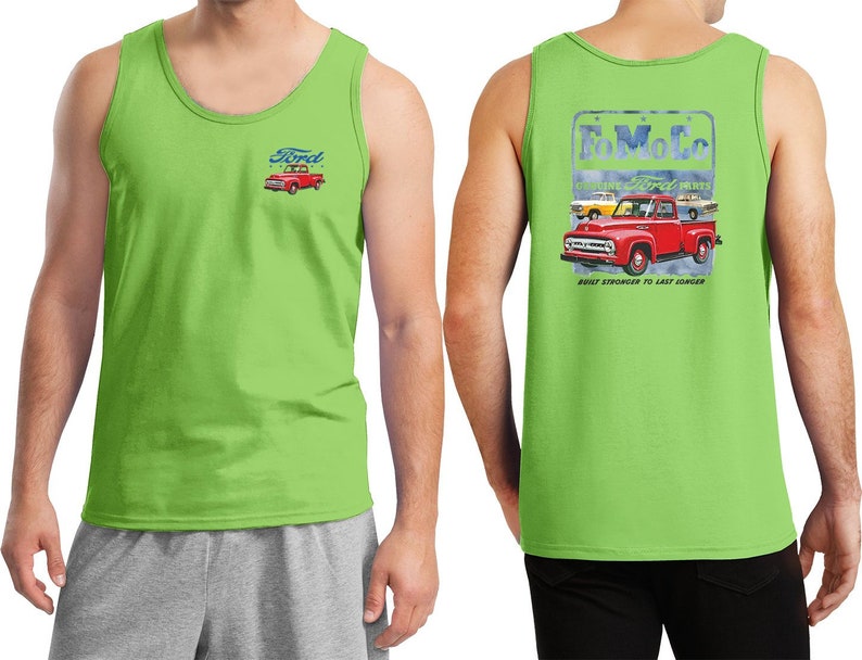 FoMoCo Ford Motor Company Tank Top Built Stronger to Last Longer Sleeveless