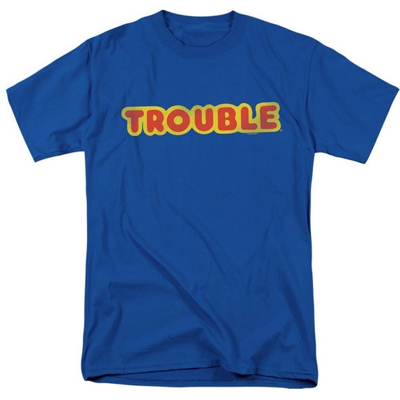 Trouble Vintage Logo Royal Blue Adult Shirts | Etsy