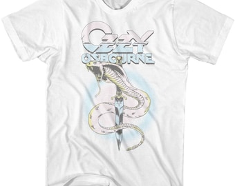 Ozzy Osbourne Pastel Snake Logo White Shirt