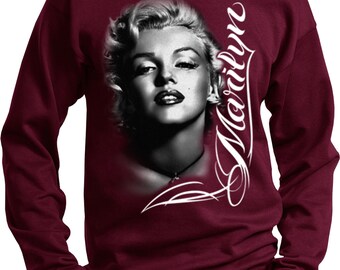 Vintage 90s Marilyn Monroe Sweatshirt All Over Print Punk