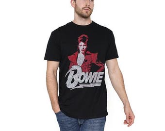 Officially Licensed David Bowie Diamond David Shirt | Iconic Bowie Graphic Tee | Classic Rock Fan Apparel