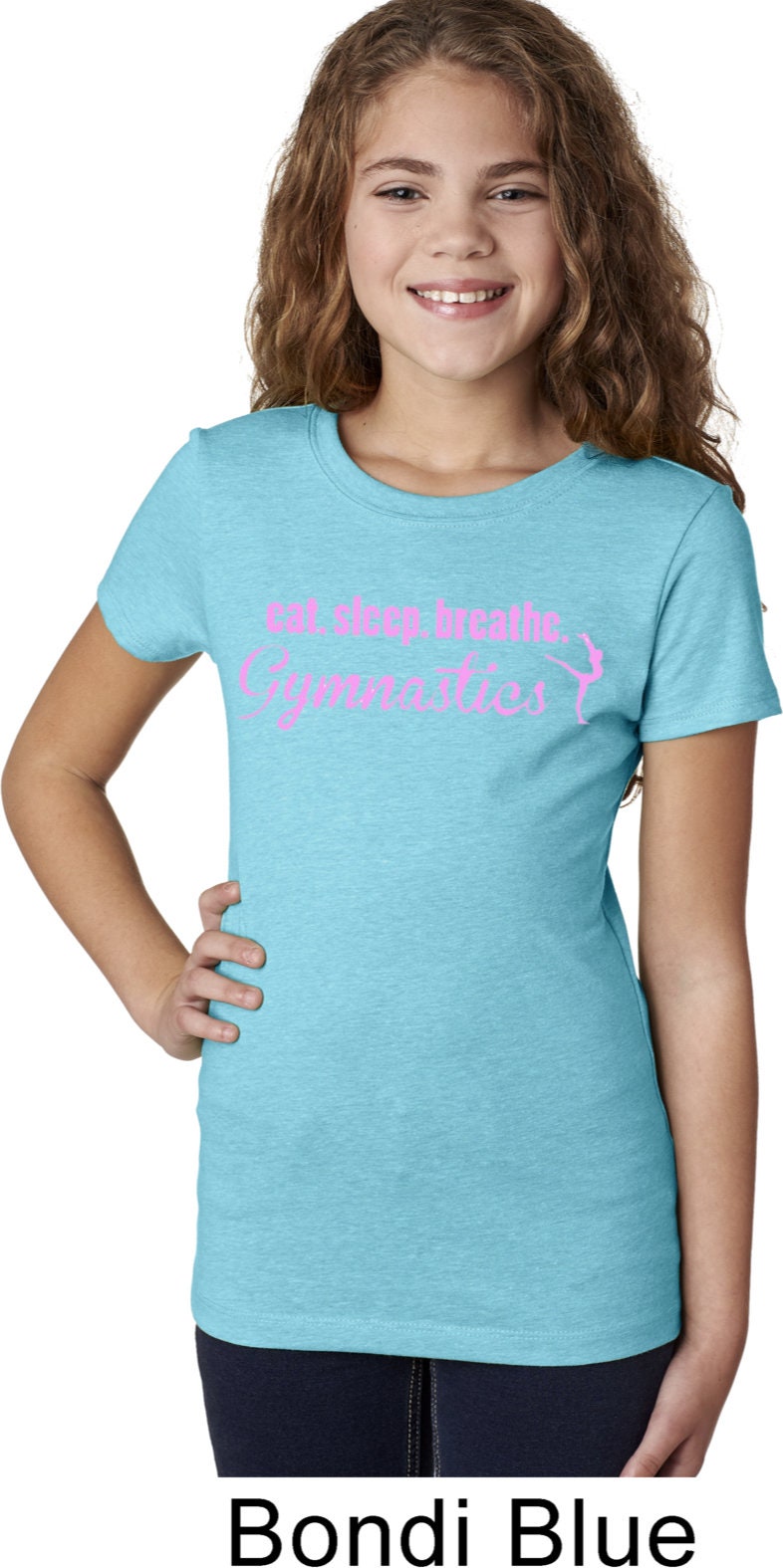 Pink Eat Sleep Breathe Gymnastics Girl's Shirt Tee T-shirt - Etsy