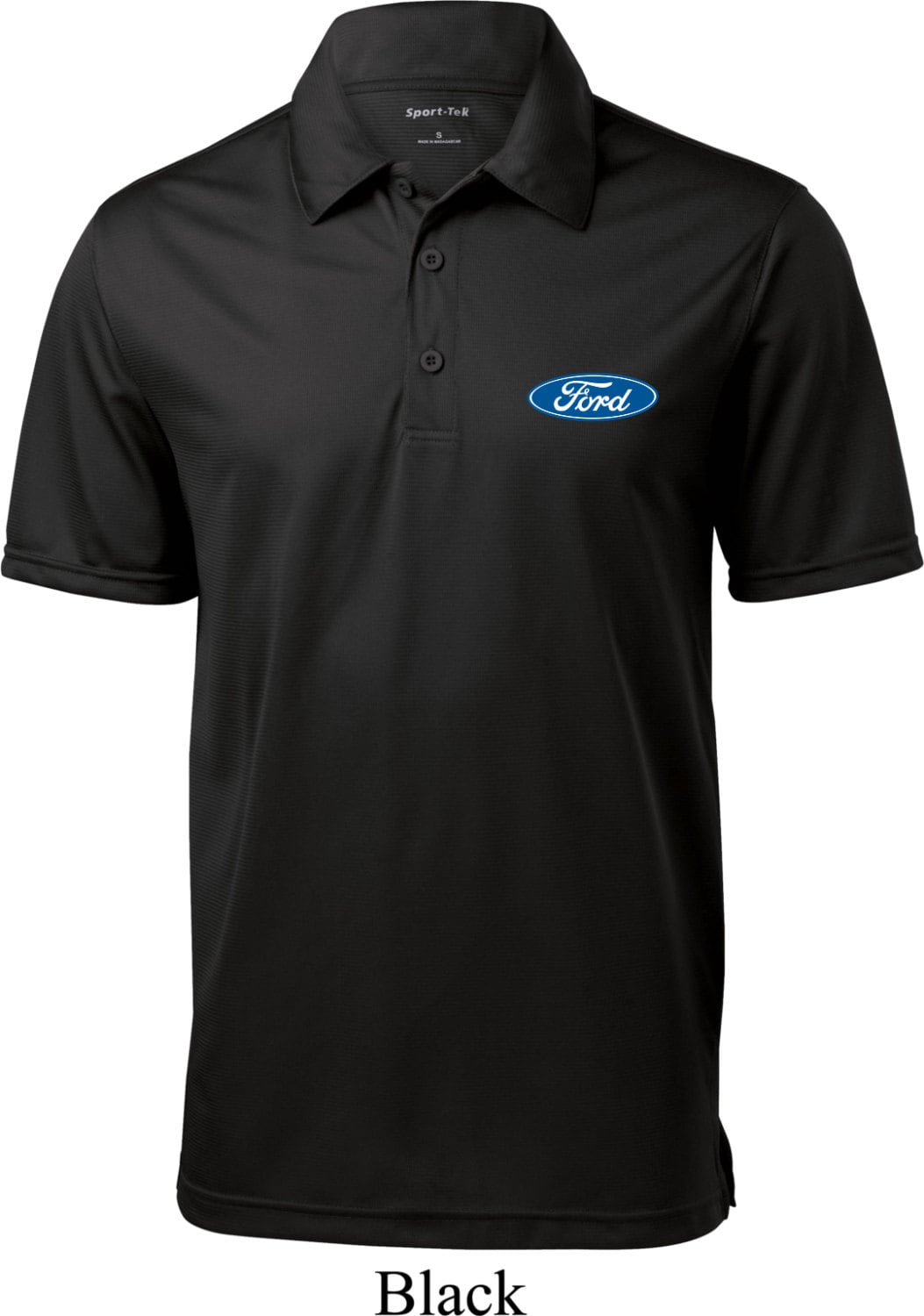 Men's Ford Shirt Ford Oval Pocket Print Textured Polo Tee T