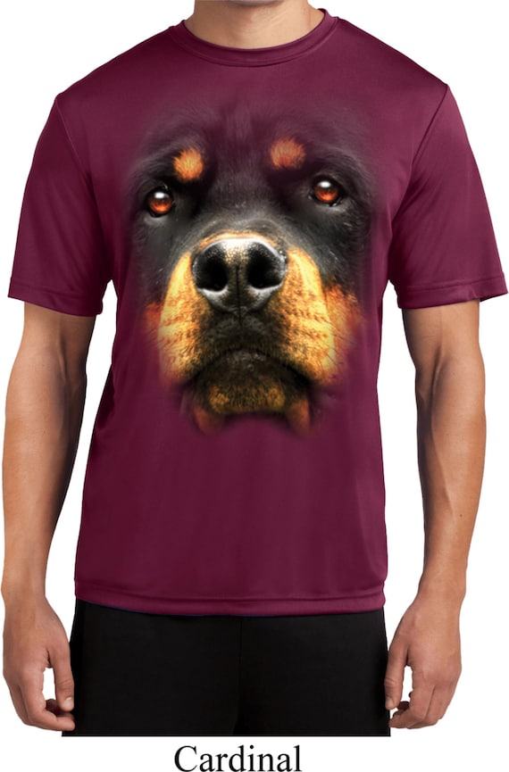 Big Rottweiler Face Men's Moisture Wicking Tee T-shirt-18070d0