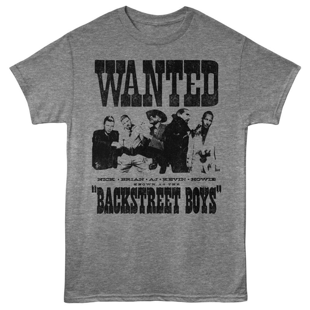 Backstreet Boys Officially Licensed Heather Grey Shirt Wanted Backstreet Boys Officially Licensed Heather Grey Shirt Wanted