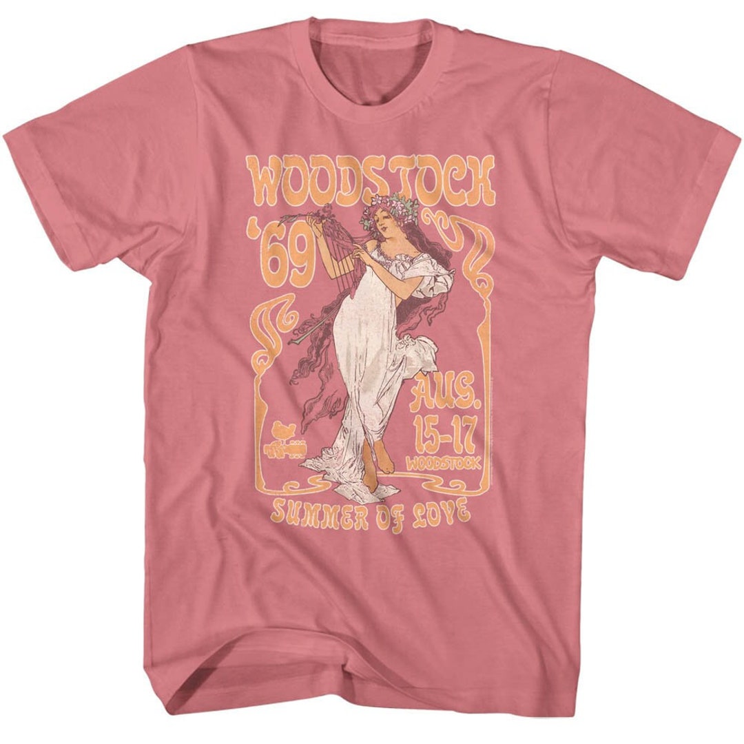 Woodstock Summer Of Love Crop Tee, Cherry