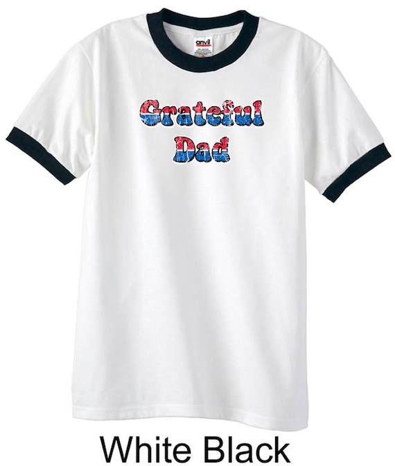 Grateful American Dead Dad Ringer Tee T 