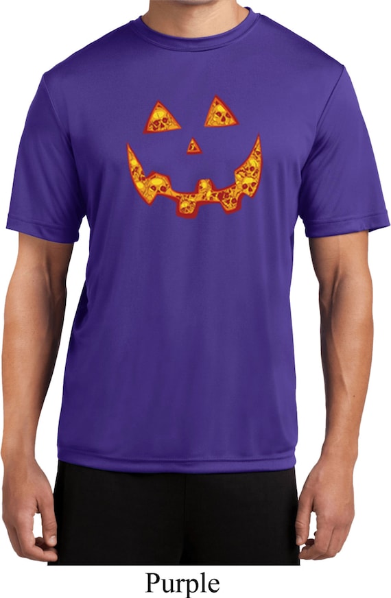 Halloween Jack-o-lantern Skull Men's Moisture Wicking Tee T