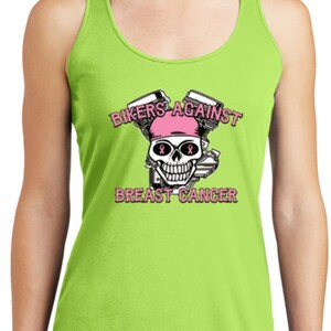 Bikers Against Breast Cancer Ladies Breast Cancer Awareness Dry Wicking Racerback 17858-LST356 image 3