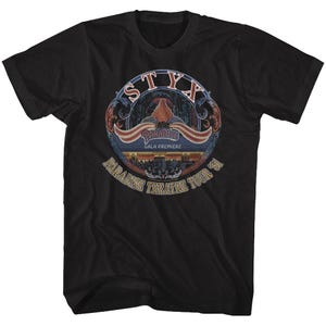 Styx 1981 Paradise Theatre Tour Shirt Black | Officially Licensed Vintage Rock Band Tee