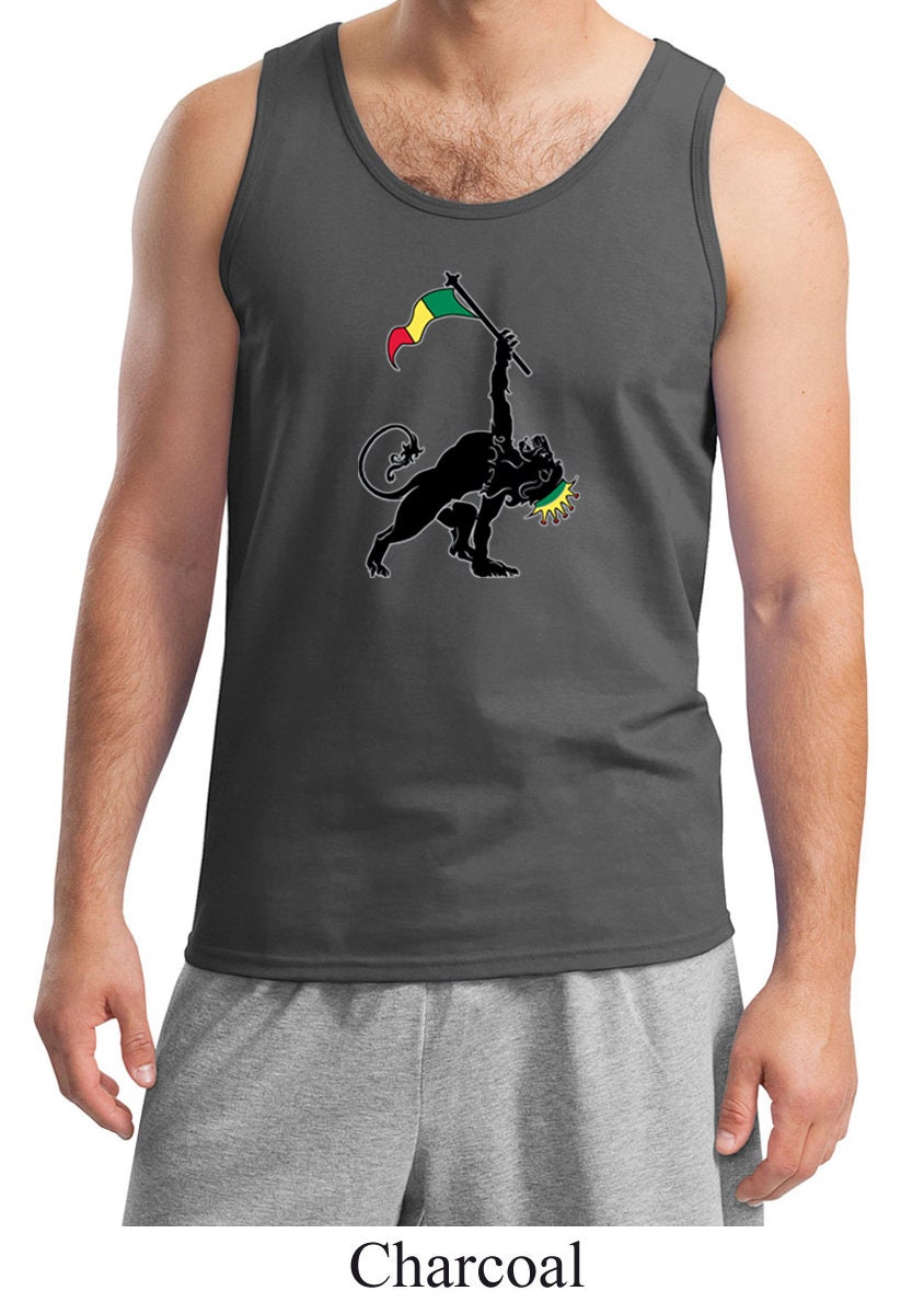 Men's Rasta Lion Triangle Rastafarian Tank Top TRIANGLE-2200 - Etsy
