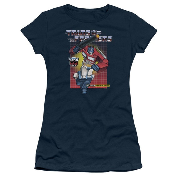 Transformers Optimus Prime Juniors and Women Navy T shirts Etsy