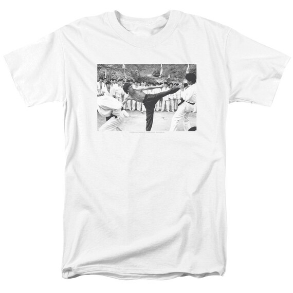 Bruce Lee Kick To The Head White Shirts | Etsy