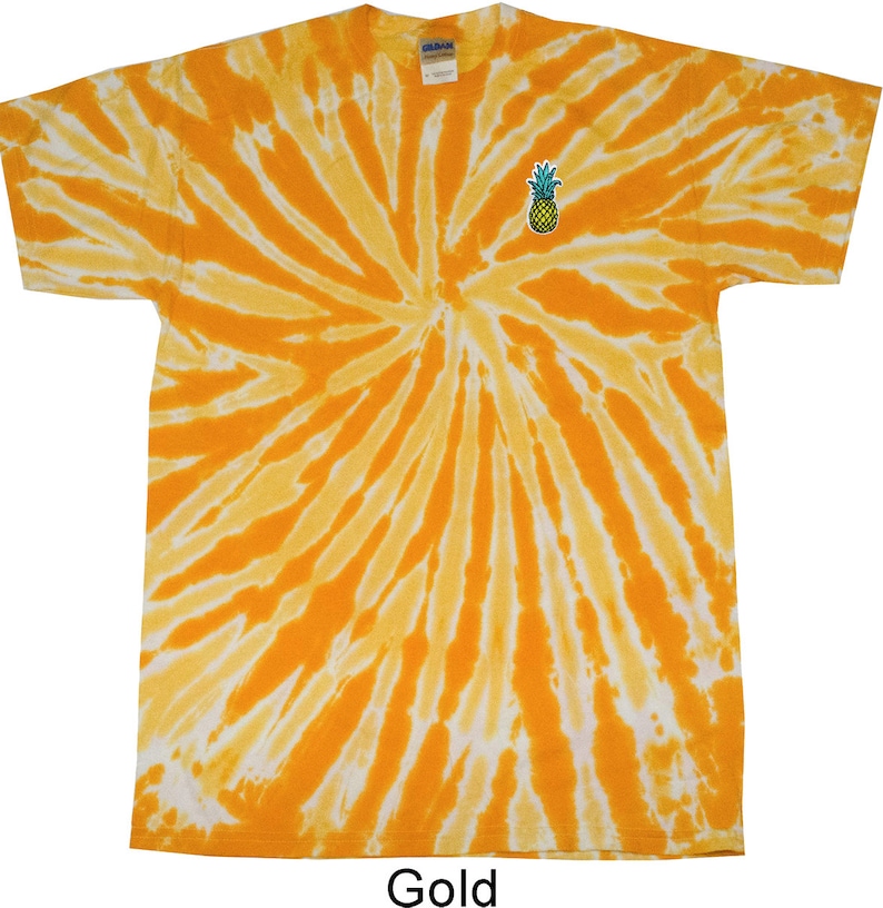 Pineapple Patch Pocket Print Twist Tie Dye T-shirt - Etsy
