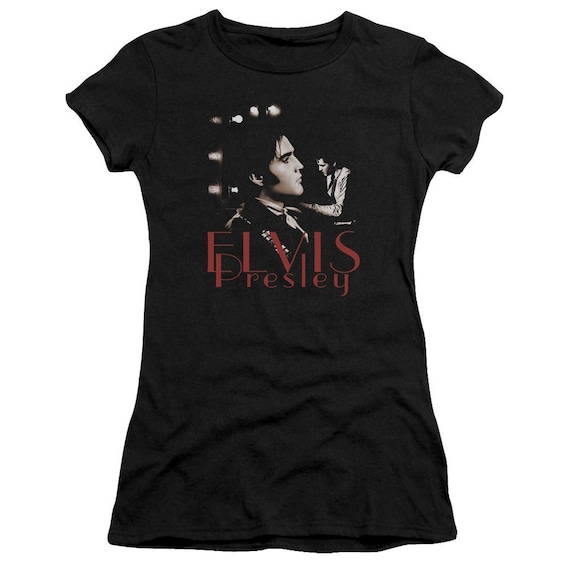 Elvis Presley Memories Juniors and Women Black T-shirts