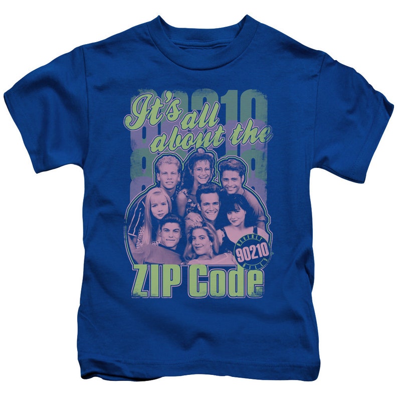 Beverly Hills 90210 Zip Code Kid/'s Royal T-Shirts