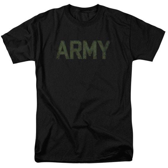 U.S. Army Distressed Logo Black Shirts | Etsy