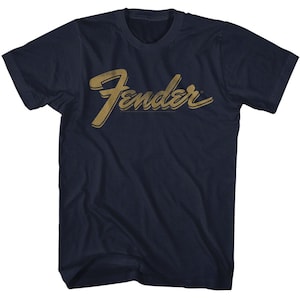 Fender Worn Logo Navy Blue Shirts