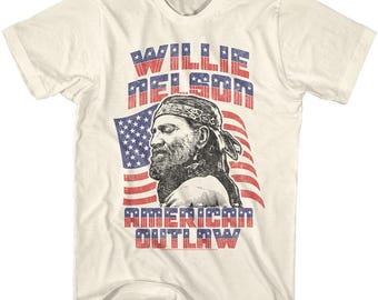Willie Nelson Americana Outlaw Natural Shirts