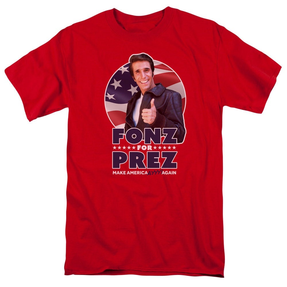 Happy Days Fonz for President Red Shirts - Etsy