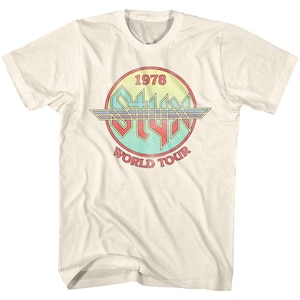 Styx Circle Tour T-Shirt: Officially Licensed Vintage Rock Band Tee