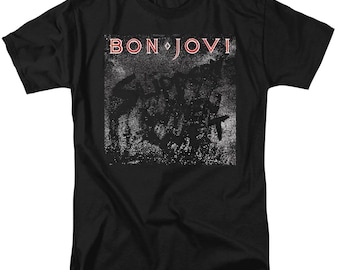 Bon Jovi Slippery When Wet Graphic T-shirt, Vintage 80s Rock Tee