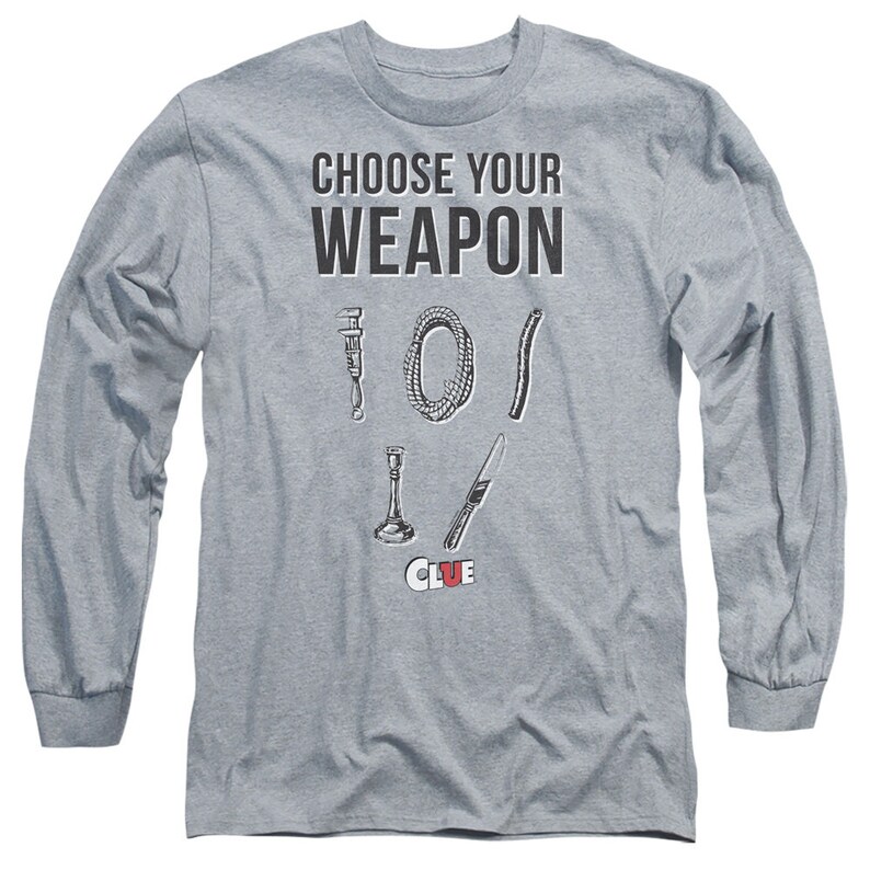 Clue Choose Your Weapon Athletic Heather Shirts Etsy