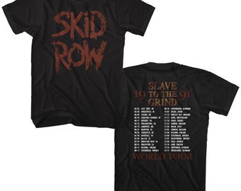 Skid Row Band T-shirt Slave to the Grind World Tour 1991 Graphic