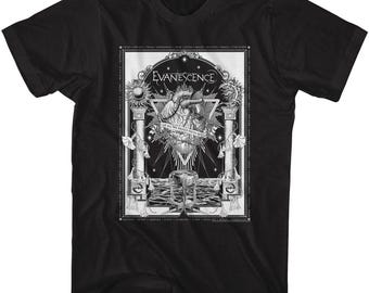 Maglietta Ufficiale Evanescence - Logo Classico - T-Shirt Unisex In Cotone Morbido, Nero