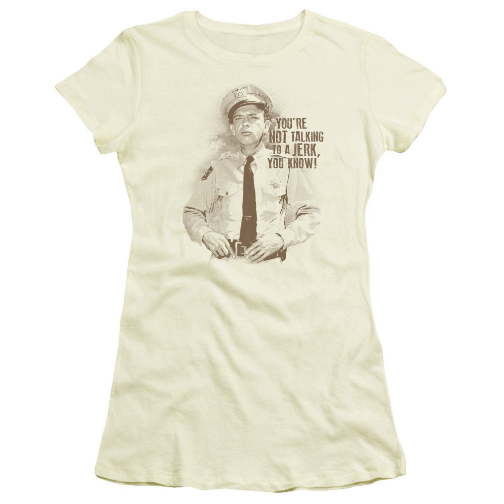 Andy Griffith Show Barney No Jerk Juniors and Women Cream T-Shirts