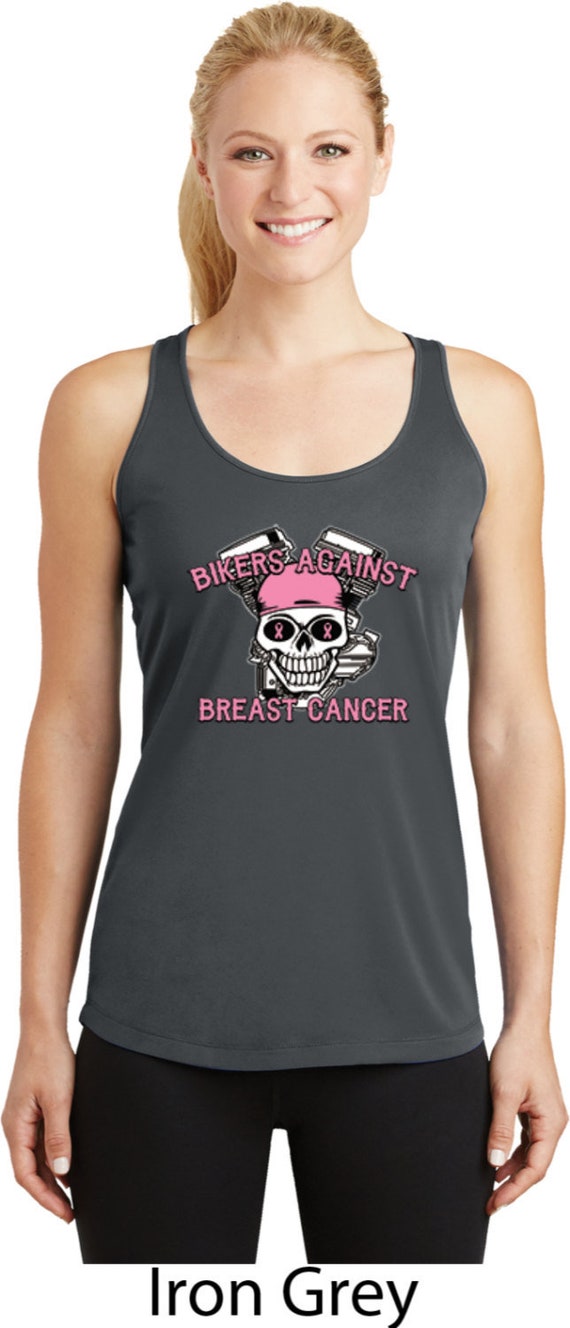 Bikers Against Breast Cancer Ladies Breast Cancer Awareness Dry Wicking Racerback 17858-LST356
