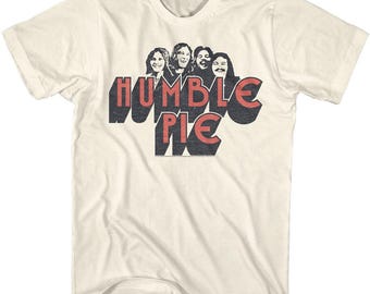 T-shirt Humble Pie Anni '70 – Hard Rock, Punk Rock, Retrò – Bianca, Taglia L – Unisex